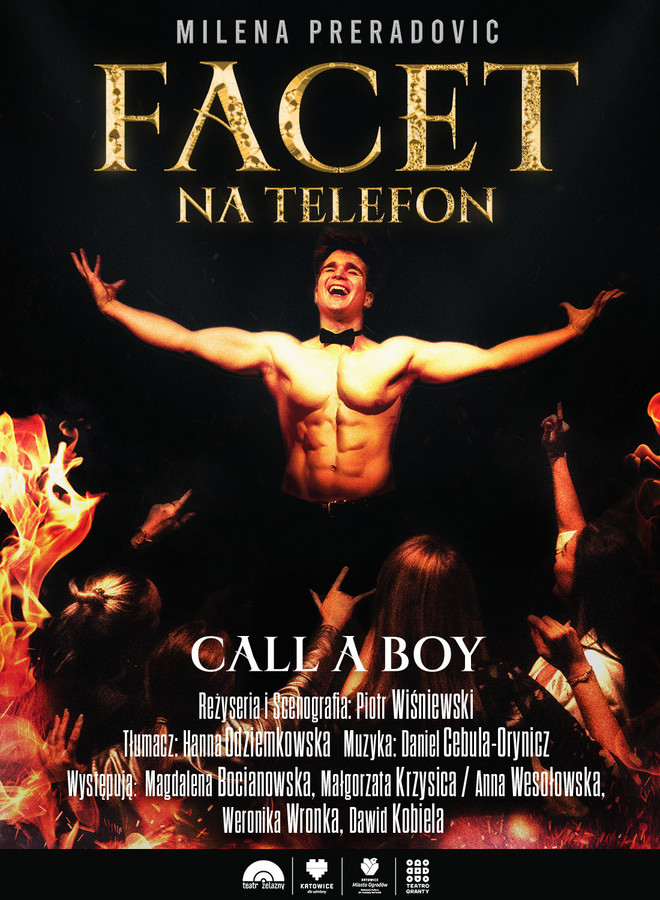 Plakat z tytułem spektaklu i szczegółami wydarzenia. 