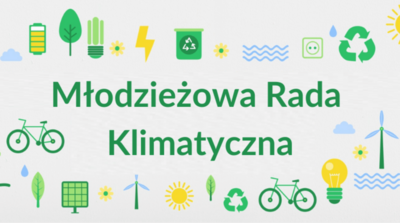 Baner promujący Młodzieżową Rade Klimatyczną