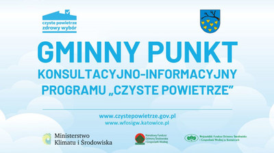 Baner promujący gminny punkt konsultacyjno-informacyjny programu "Czyste Powietrze"