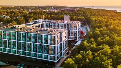Widok z lotu ptaka na Hotel Zalewski