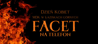 Grafika: płomienie i napis z zaproszeniem