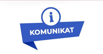 Baner z nazwą komunikat