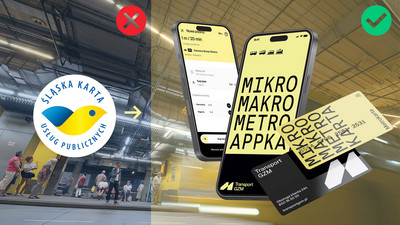 Grafika ilustrująca zmianę starej karty ŚKUP na nową