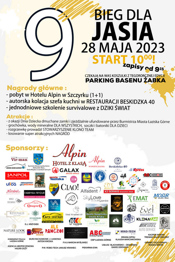 Plakat z wydarzenia. Szczegóły. Oraz lista sponsorów.