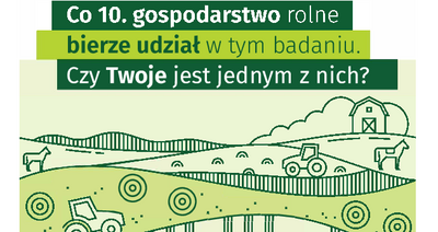 Plakat dotyczący badania gospodarstw rolnych, które będzie prowadzone przez Główny Urząd Statystyczny 