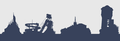 Grafika z cieniami łaziskach obietków