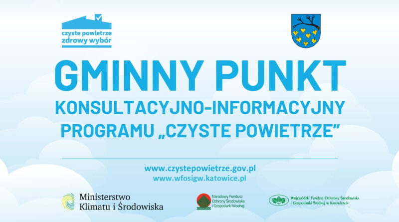 Baner promujący gminny punkt konsultacyjno-informacyjny programu "Czyste Powietrze"