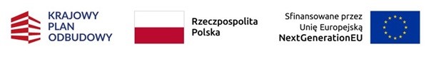 logotypy: Krajowy Plan Odbudowy, Rzeczpospolita Polska, Sfinansowane przez Unię Europejską NextGenerationEU