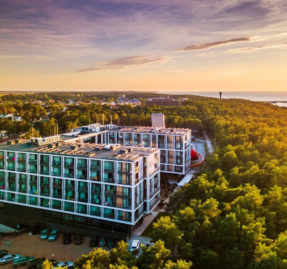Widok z lotu ptaka na Hotel Zalewski